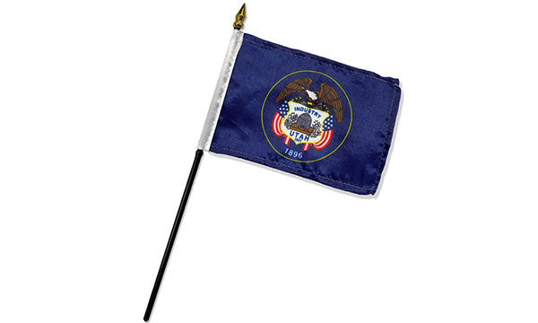  utah 4x6in stick flag