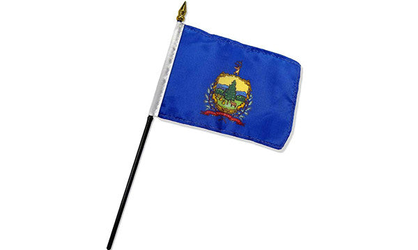  vermont 4x6in stick flag