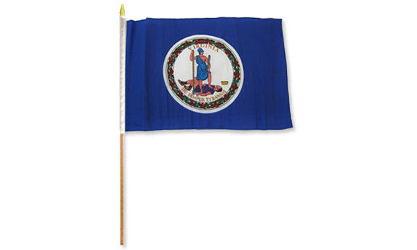  virginia 12x18in stick flag