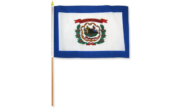  west virginia 12x18in stick flag