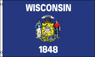  wisconsin flag 3x5ft poly