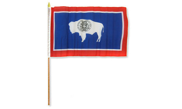  wyoming 12x18in stick flag