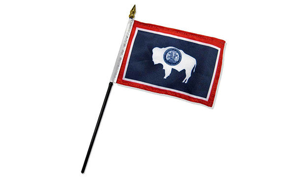  wyoming 12x18in stick flag