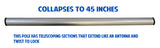 16ft Fiberglass Telescoping Flag Pole Kit with Ground Stake