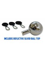 16ft Fiberglass Telescoping Flag Pole Kit with Ground Stake