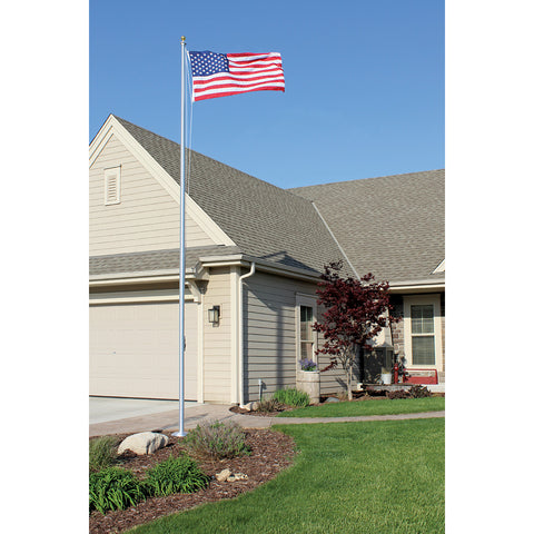 Homestead Aluminum Flagpole Set (Various Sizes 10-25 ft) with Sleeve