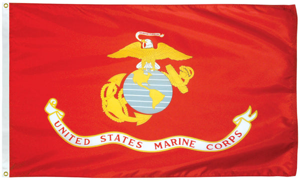 Marine Corps 3x5 PolyCotton Flag, Standard Duty
